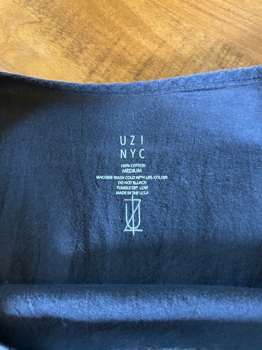Uzi Nyc Black Cotton Tee Dress View 2